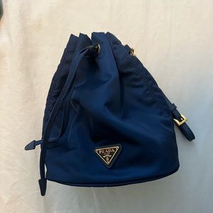 Navy Blue, Prada Milano nylon pouch